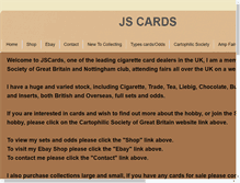 Tablet Screenshot of cigarettecards.org